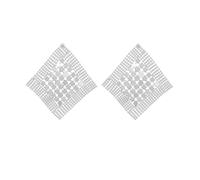 Gold Statement Geometric Diamond Grid Sequin Metal Earring| Trendy Dreamcatcher Earrings|Perfect for Parties Outings|Ideal Gifts for Sisters Girlfriends Colleagues., One Size, Stainless Steel, No