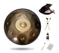 Gold Steel Tongue Drum, Hand Forged, 9 Tone 10 Tone 11 Tone 12 Tone, 22 Inch Alloy Drum Body, Deep Quenching, Within ±5 Tone. Yoga Meditation Healing Instrument Includes,One Color,12 Tone