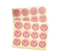 Gold Stickers 120pcs Bronzing Sticker Pink Wheat Ear Love Round Thank You Self-Adhesive Package Sealing Label DIY 3.5CM(Small Business)