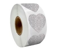 Gold Stickers 50-300Pcs Diamond Glitter Stickers 1inch Heart Seal Commodity Decoration Sticker Handmade(QY979-50ppcs)