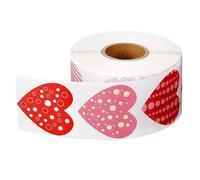 Gold Stickers 50-500pcs Heart Shape Stickers Birthday Party Seal Labels Good Cute(QY784-50pcs)