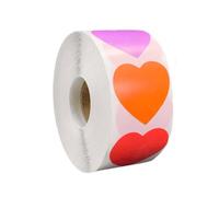 Gold Stickers 50-500pcs Heart Shape Stickers Birthday Party Seal Labels Good Cute(QY788-50pcs)