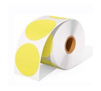 Gold Stickers 500Pcs Lot 50mm Circle Thermal Sticker Label Self-Adhesive Round Direct Thermal Label for DIY Logo Design(Yellow)
