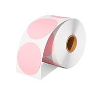 Gold Stickers 500Pcs Lot 50mm Circle Thermal Sticker Label Self-Adhesive Round Direct Thermal Label for DIY Logo Design(Pink)
