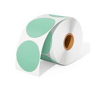 Gold Stickers 500Pcs Lot 50mm Circle Thermal Sticker Label Self-Adhesive Round Direct Thermal Label for DIY Logo Design(Green)