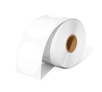 Gold Stickers 500Pcs Lot 50mm Circle Thermal Sticker Label Self-Adhesive Round Direct Thermal Label for DIY Logo Design(White)