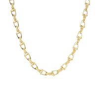 Gold Stirrup & Buckle Link Chain Necklace, 24-Inch, 62g, Gold Plated - Bling King London