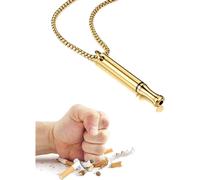 (Gold) Stop Smoking Necklace, Anxiety Necklacevape Necklace, Breathing Necklace Stop Smoking, Breathing Exercises, Christmas Gift