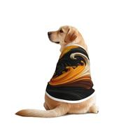 Gold Stripe Swirl Finish Pet T-Shirts for Dogs-Dog Clothes for Large and Medium Dogs, Comfortable Dog Shirts, Perfect for Daily Wear