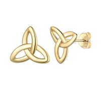 Gold Stud Earrings for Woman Celtic Jewellery 925 Sterling Silver Endless Knot Earring Studs for Females