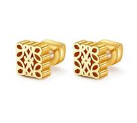 Gold Studs Earrings for Women Girls,18K Gold Plated With 925 Sterling Silver Posts Gold Chunky Earrings,Trendy Jewelry Gift for Wife Mom Sister