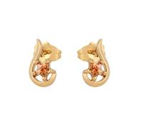 Gold Studs Earrings for Women Pack, Summer Earrings Trendy Teardrop with Star Champagne Cubic Zirconia