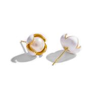 Gold Studs,pearl Earrings for Women,small Pearl Earrings,real Pearl Earrings, Zinc, Pearl