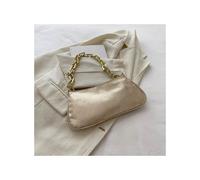 (Gold) Stylish Modern Pu Leather Small Square Bag For Women Soft Chain Shoulder Bag Ideal Use Daily For