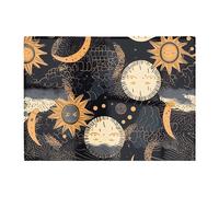 Gold Sun And Moon Glass Chopping Board Warren Reed - Designer Yellow One Size