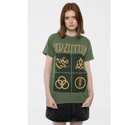 Gold Symbols T Shirt Led Zeppelin Green XL