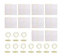 Gold Tabletop Picture Holders 20pcs Small Photo Clip Stand Table Number Holders For Home Decoration
