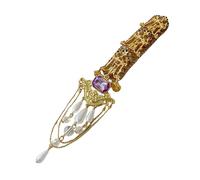 Gold Tassels Crystal Hair Clip Handmade Headdress With Imitation Pearls Embellishments Sweet And Elegant Women Barrette Elegant Fringe Hairpin