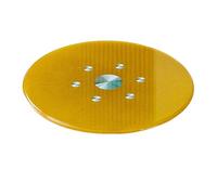 Gold Tempered Glass Lazy Susan Turntable, Rotating Round Serving Plate For Dining Tabletop, Easy Food Sharing