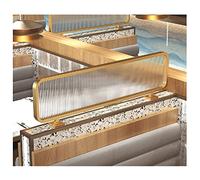 Gold Tempered Glass Privacy Divider Panel - Restaurant Seating Shield & Desk Partition - 1 Pack, 1.3m x 60cm - Enhance Privacy & Aesthetic for Workspaces & Dining Areas