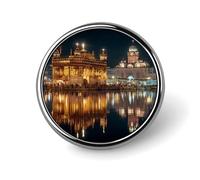 Gold Temple at Amritsar India Brooch Pins for Women Men Cute Badge Lapel Pins for Backpack Dress Accessories