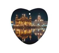 Gold Temple at Amritsar India Car Air Freshener Decorative Hanging Aromatherapy Tablets for Car Trucks Love form