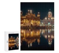Gold Temple at Amritsar India Jigsaw Puzzle for Adults Wooden Challenging Puzzles Gift for Family Friends