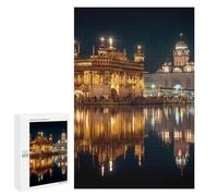 Gold Temple at Amritsar India Jigsaw Puzzle for Adults Wooden Challenging Puzzles Gift for Family Friends