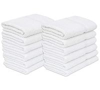 GOLD TEXTILES 12 Pack white Economy Bath Towel (24"x 48") Ringspun Cotton for Maximum Softness Easy Care-Home,spa,resort,hotels/Motels,gym use (12)