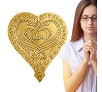 Gold Thai Buddha Charm Gold Card | Sign Scripture Runes, Collectibles Necklace Charm, Religious Decor for Health Wealth