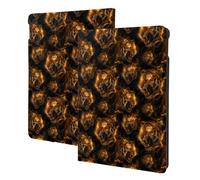 Gold Tiger Dark Print Compatible with ipad 9th/8th/7th Generation Case Cover, Tablet Cases Compatible with ipad Case 10.2 Inch, Auto Wake/Sleep, Folio Stand