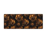 Gold Tiger Dark Print Gaming Mouse Pad 12x31.5in, Large Mouse Pads Computer Keyboard Pad Desk Pads, Non-Slip Desk Matt for Desktop, Mousepad for Office Home Desks Accessories
