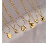 Gold titanium steel necklace for women does not, light luxury clavicle chain jewelry, high-end sense, versatile and fashionable temperament necklace