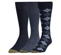 Gold Toe Men's Classic Argyle dress Socks, 3-pairs dress socks, Navy Diamond, L UK