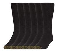 Gold Toe Men's Harrington Crew, 6 Pairs Casual Sock, Black, L UK