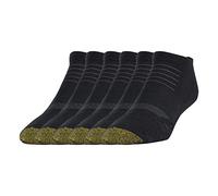 Gold Toe Men's Tech Sport No Show Socks(6 Pair Pack), Black
