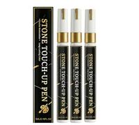 Gold Tombstone Marker Pen, for Restoring Faded Grave Inscriptions, Waterproof Stone Touch-up Pen, Strong Coverage, Ideal for Gravestone Lettering and Memorial Inscriptions (3PC)