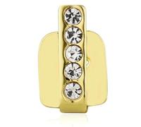 Gold Tone Bar Design Tooth Grill with Color Accents Urban Style Single Piece for Music Events Fashion Jewelry Unisex Gift