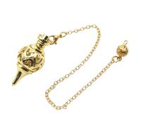 Gold Tone Copper Pendulum, Balancing Strengthening and Chakra Spiritual Jewelry, Unisex Divination Accessory, Dowsing Divination, Free Size, As described