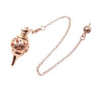 Gold Tone Copper Pendulum Strengthen and Chakra Balancing Spiritual Jewelry Unisex Divination Accessories Vintage Pendant, Free Size, As described