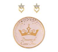 Gold Tone Disney Princess Stud Earring & Trinket Set
