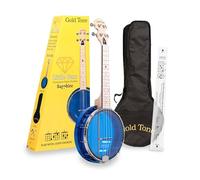Gold Tone Little Gem Ukes, 4-String Ukulele, Right, Blue (LG-S)