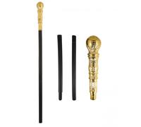 Fancy Dress Gold Topped Pimp Cane 70s Costume Accessory