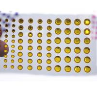 Gold Topaz Self Adhesive Acrylic Rhinestones 3 Sizes 4mm 6mm 8mm Plastic Face Gems Stick On Body Jewels Hair Crystals for DIY Cards and Invitations Crafts Bling Sticker - 5 Sheets - 480PCS