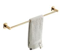 Gold Towel Bar with 2 Hooks, Adjustable 30-80 cm, Multi-Size Towel Rack for Bathroom & Kitchen, 45 cm Hand Towel Holder, Stylish and Functional Design
