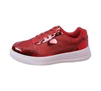 Gold Trainers Women's Platform Glitter Sneakers Sparkly Shiny Chic Walking Shoes Non-Slip Chunky Sole Orthopedic Trainers Lightweight Breathable Shiny Sequin Shoes for Street Wedding Party Night Club