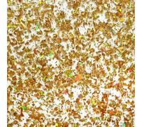 Gold Transparent Chunky Glitter Cast Acrylic Sheet, 3mm thick (300x250mm)