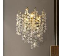 Gold Tree Branch Crystal Wall Light Fixture Luxury Nordic Wall Sconce Dimmable Hallway Wall Mounted for Bedside Girls Bedroom Bathroom ?Living Room,3 Lights 15 String-A