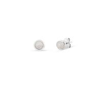 Gold Trip Women's Rose Quartz Stud Earrings in Silver Gold Trip Silver One Size