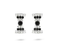Gold Trip Women's Vintage Black Crystal Bow Clip-On Earrings in Silver Gold Trip Silver One Size
